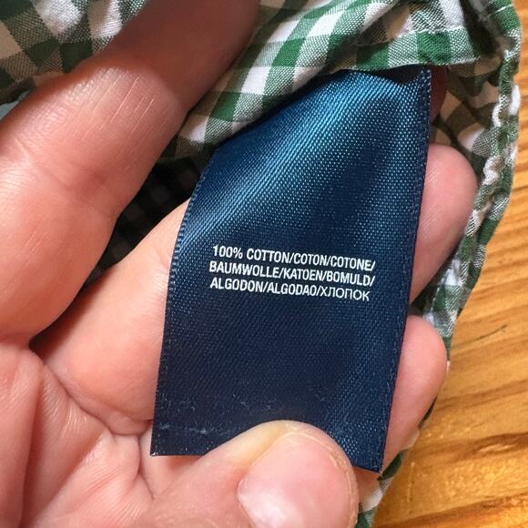 Ralph Lauren green white checkered long sleeve button up boys shirt SIZE 4T - Picture 3 of 5